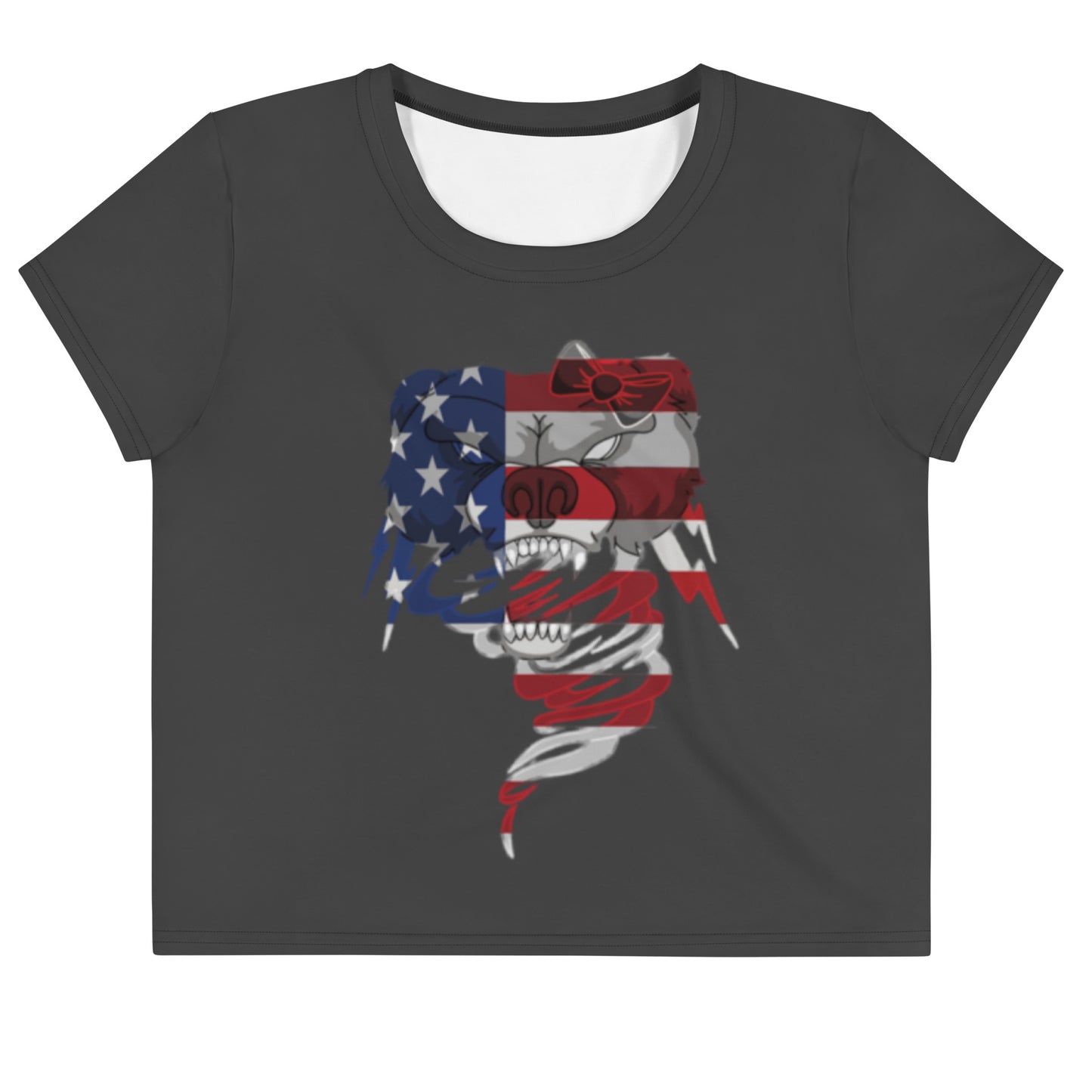 STORM IT UP USA All-Over Print Crop Tee