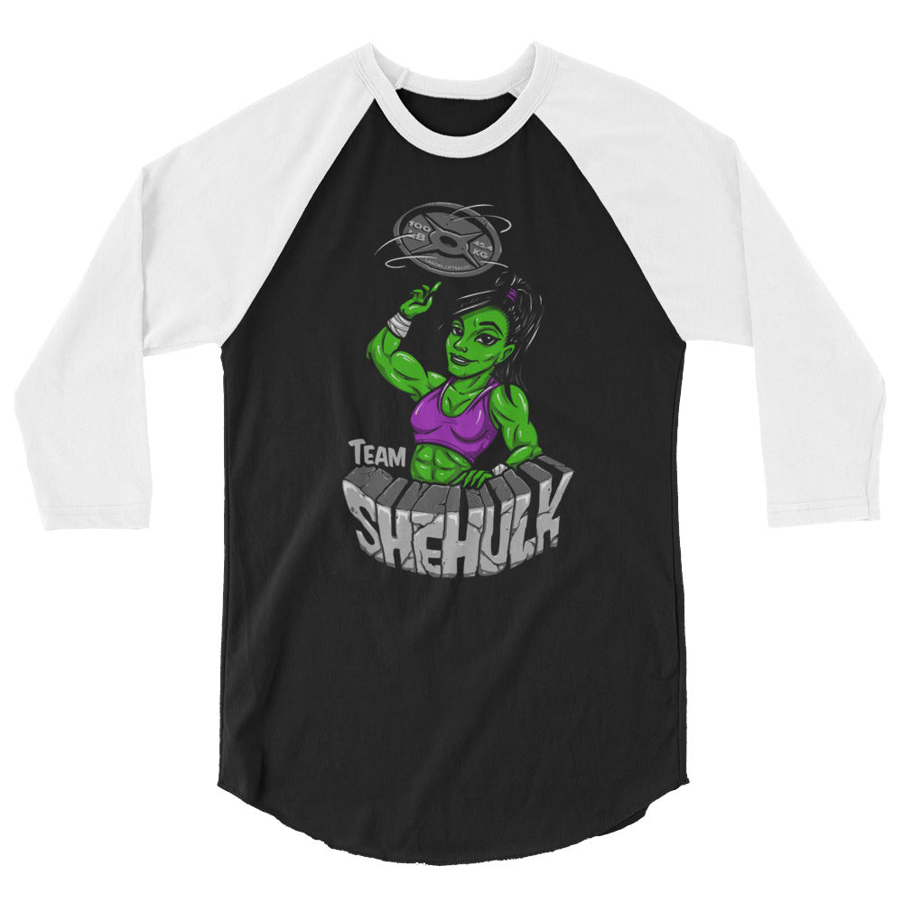 TEAM SHEHULK 3/4 sleeve raglan shirt