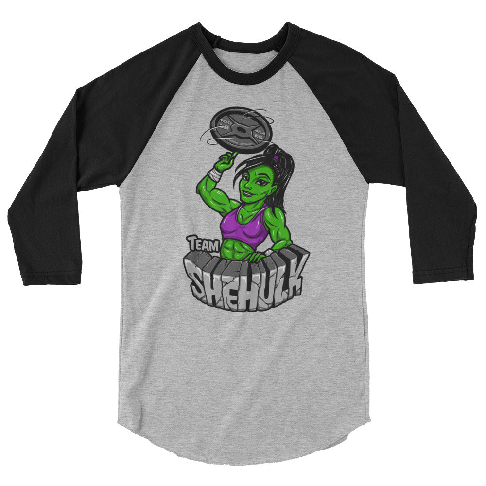 TEAM SHEHULK 3/4 sleeve raglan shirt