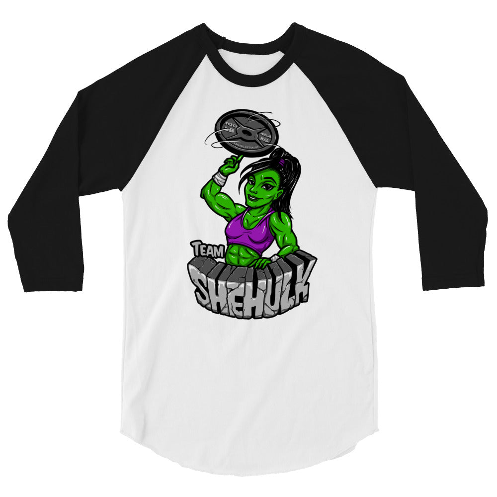 TEAM SHEHULK 3/4 sleeve raglan shirt