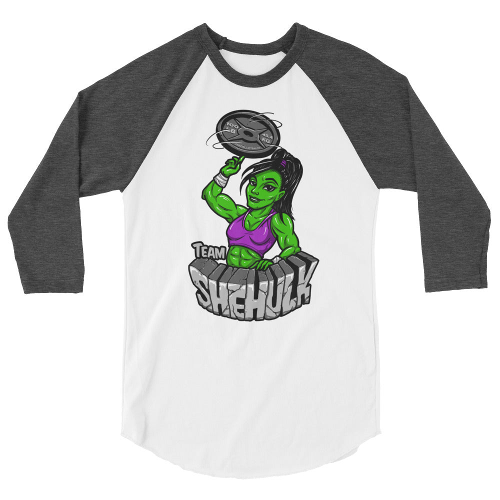 TEAM SHEHULK 3/4 sleeve raglan shirt