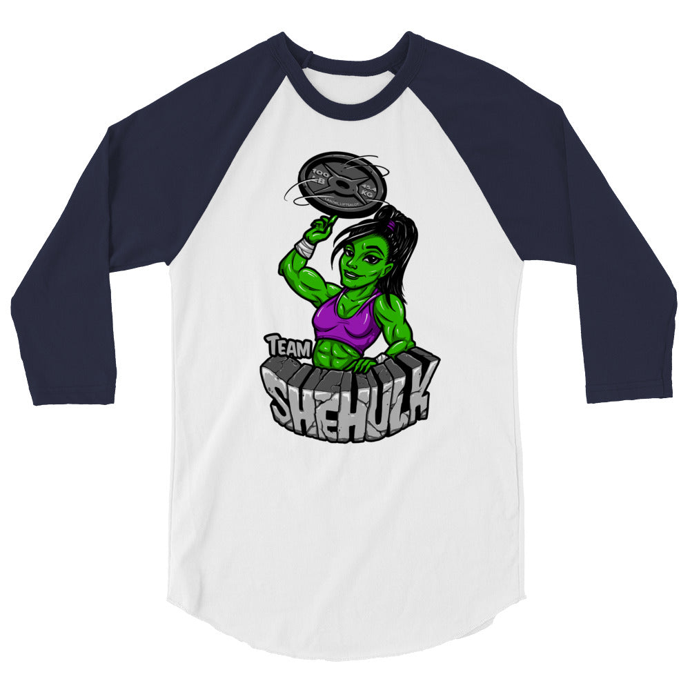 TEAM SHEHULK 3/4 sleeve raglan shirt