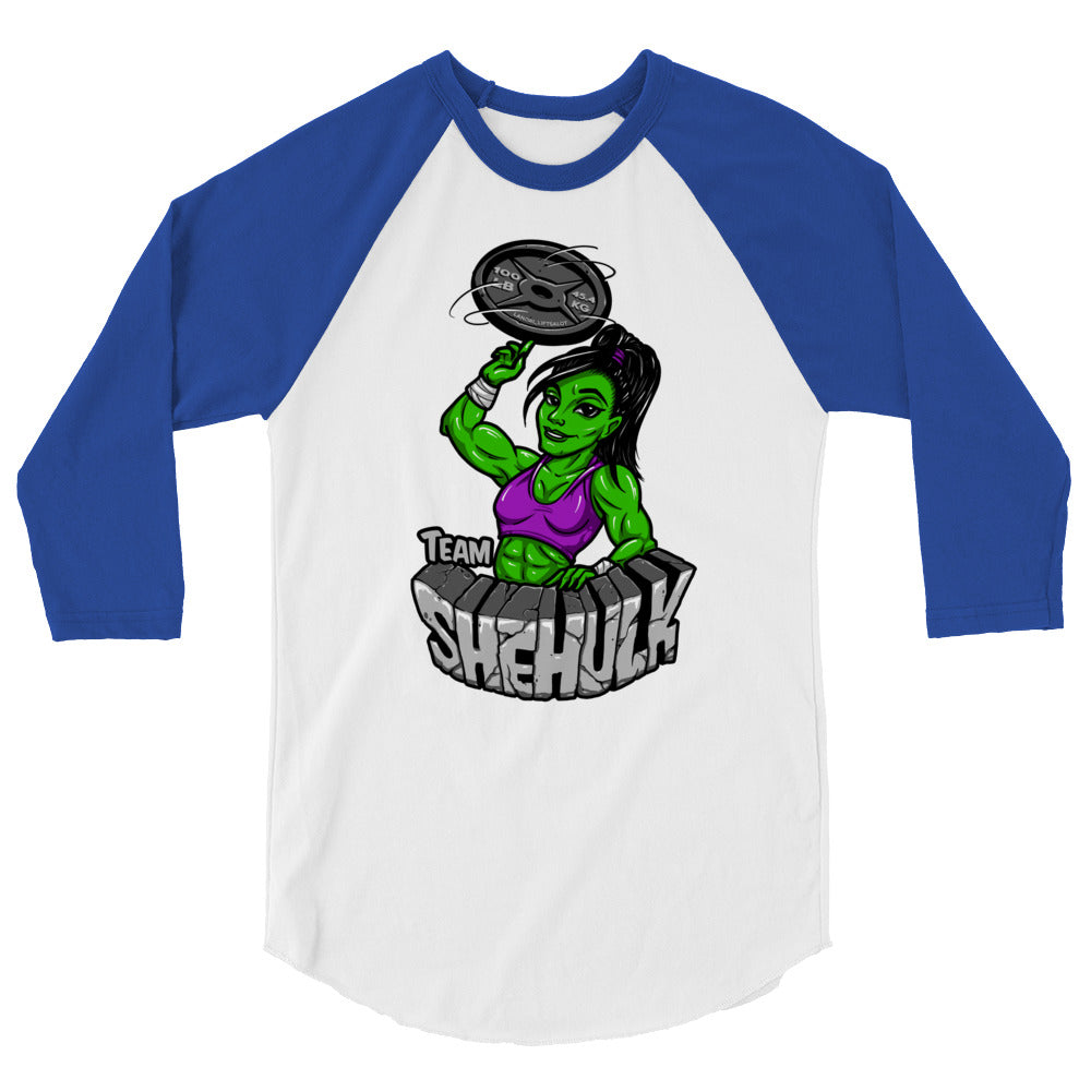 TEAM SHEHULK 3/4 sleeve raglan shirt