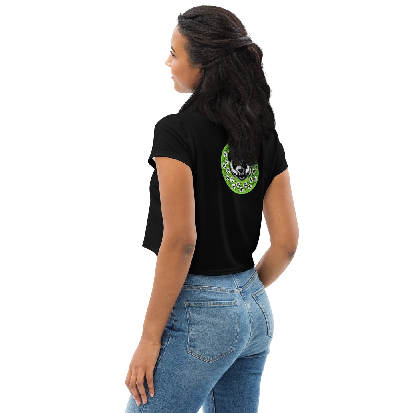 PandaPwr Green Paw Crop Tee